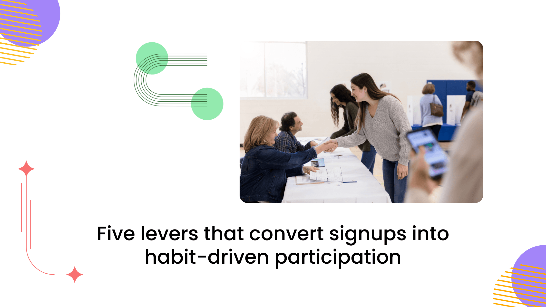 Coaching business onboarding framework showing five engagement levers that build habit-driven participation