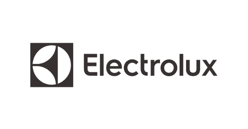 The logo of our client Electrolux.