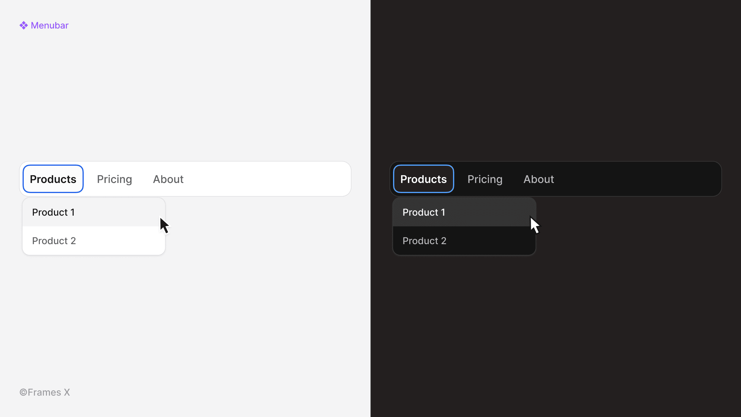 Menubar UI Component for Figma