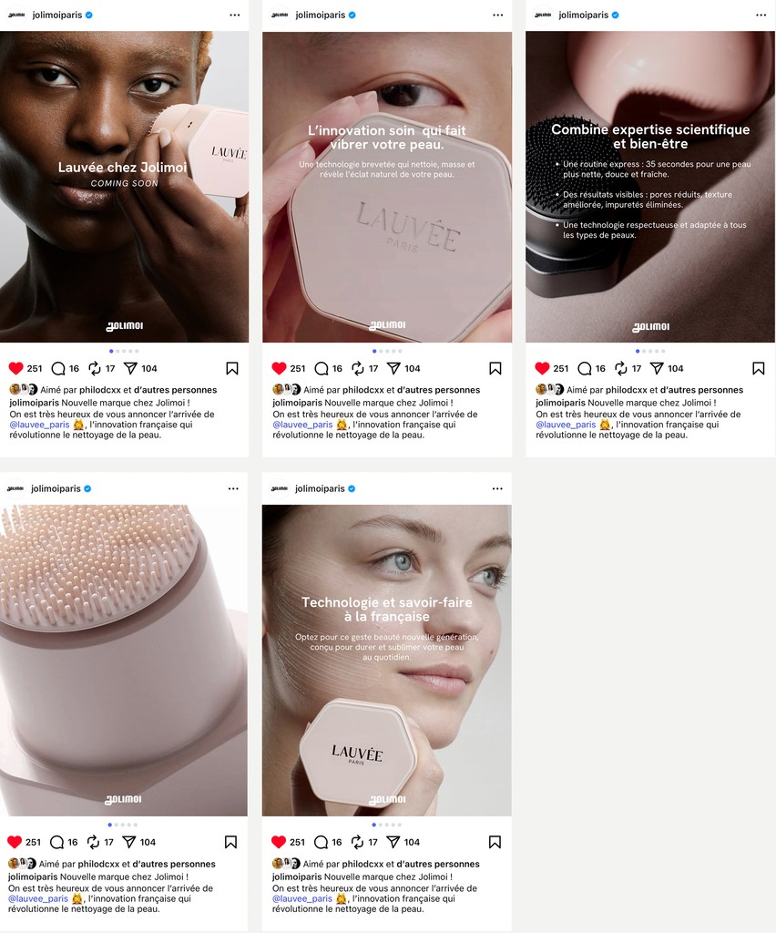 Campagne social media – direction artistique pour Jolimoi