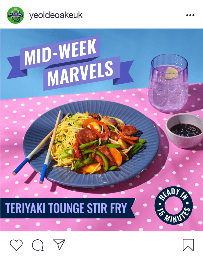 Ye Olde Oak Luncheons Meals in Minutes campaign