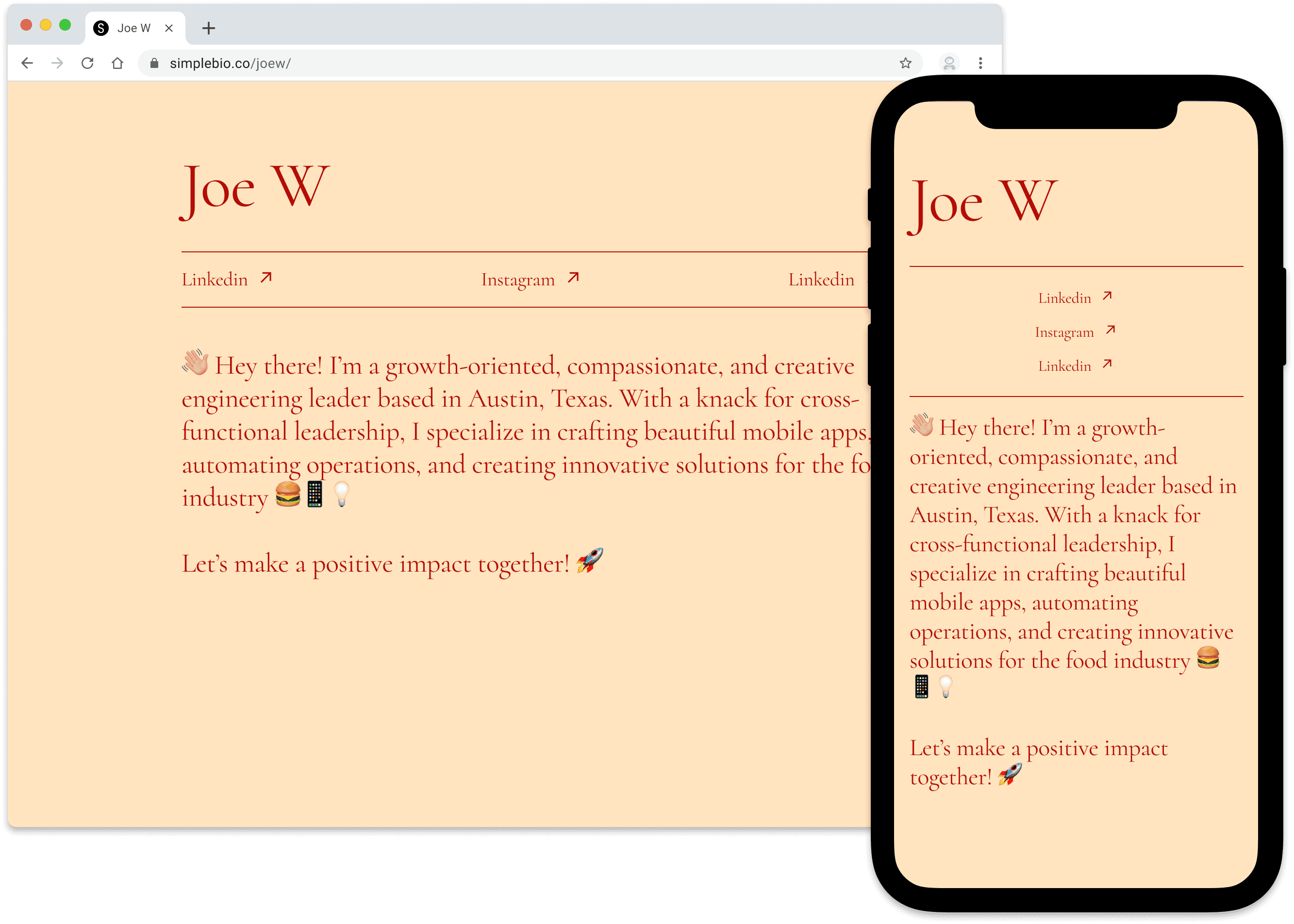 Simplebio screenshot 1