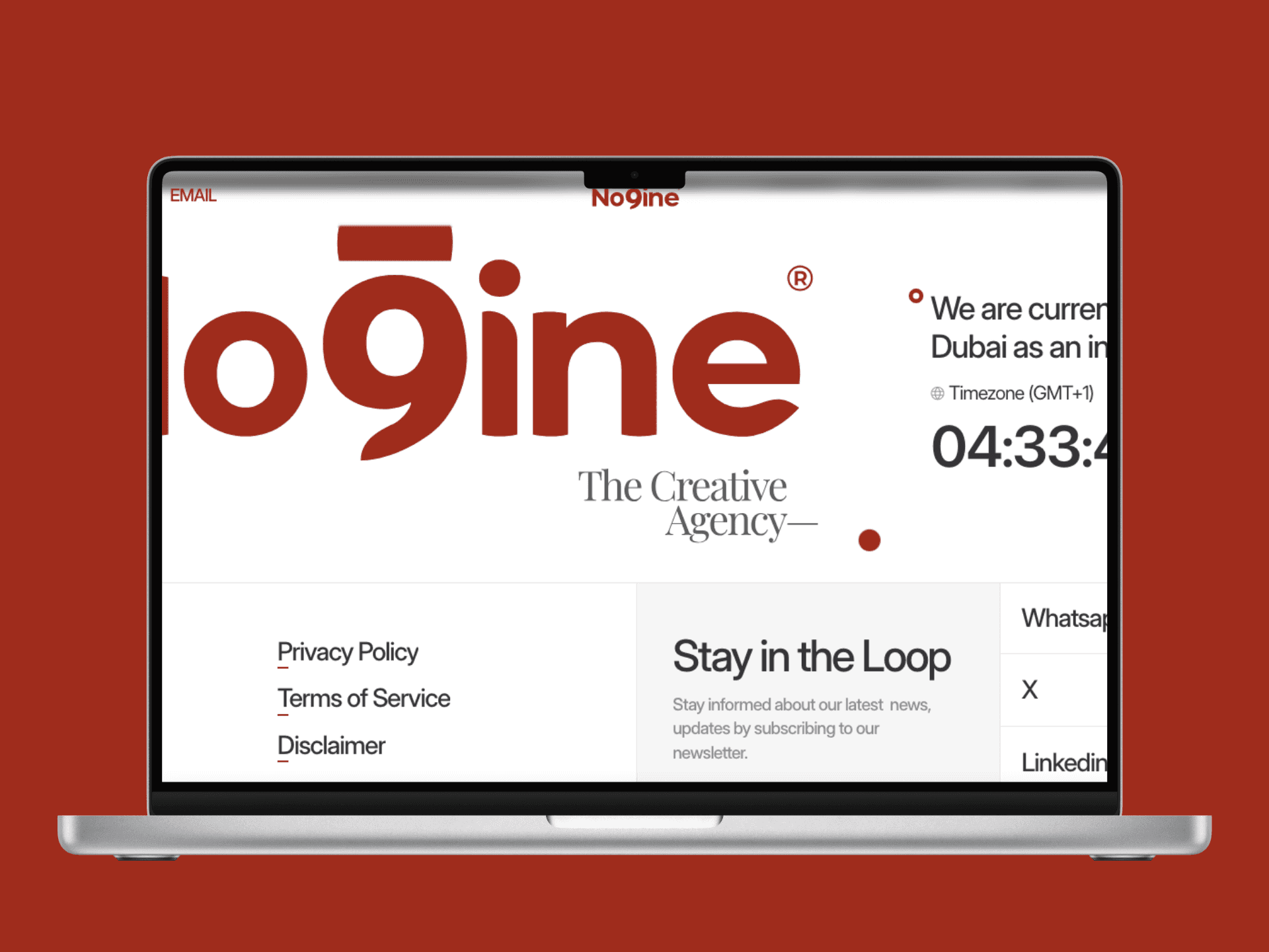 No9ine footer section design