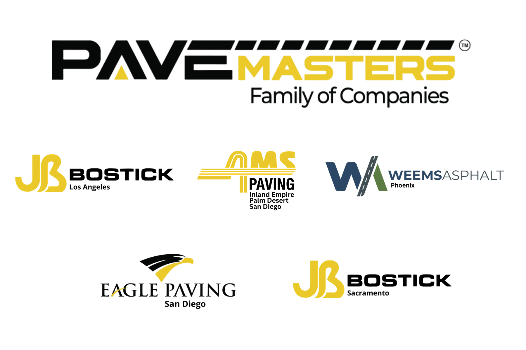 PaveMasters family of companies logos