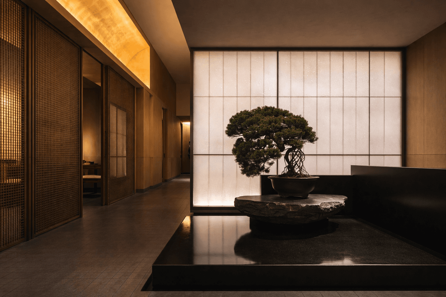 black and white building under cloudy sky