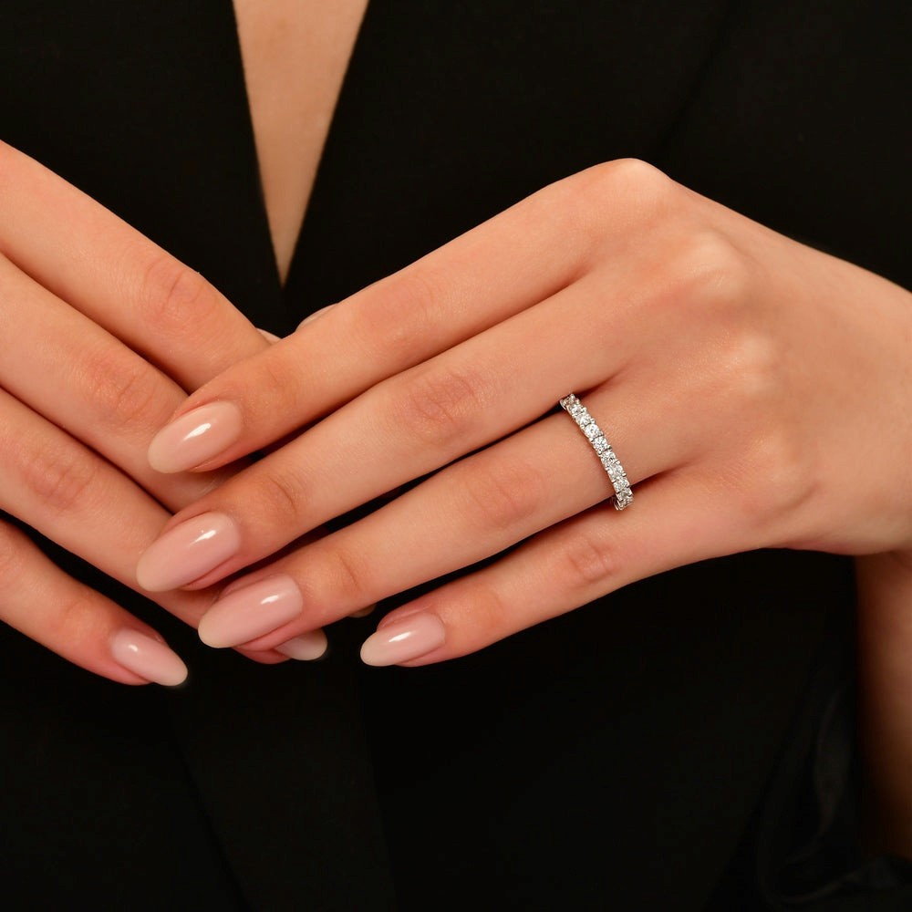 Assos 1.00 Karat G Renk SI Pırlanta Yarım Tur Yüzük