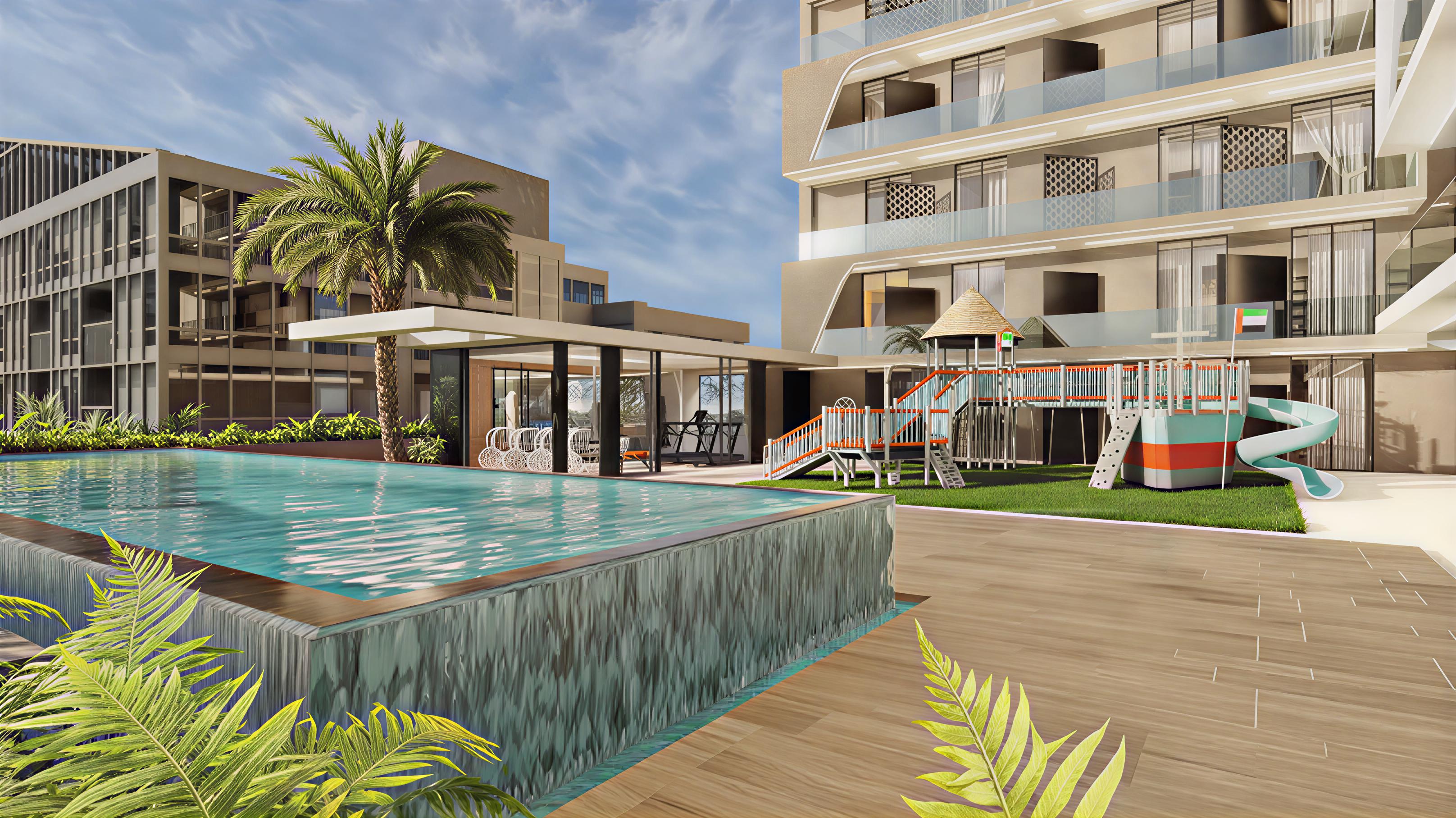 The Stellar Axis apartment building in Dubai, highlighting innovative architecture and urban landscape.