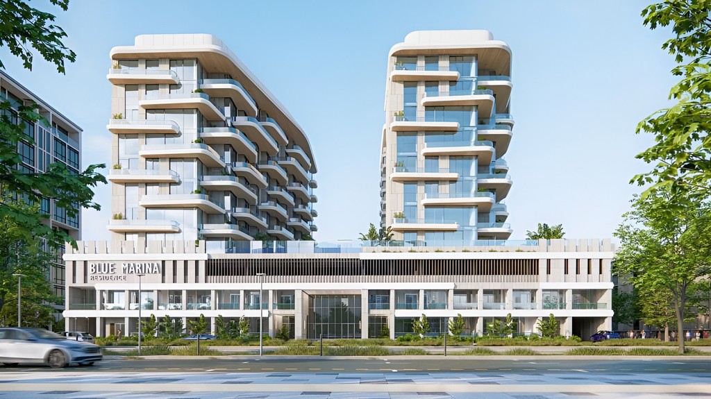 Shakirov Developments, a stylish new apartment complex in Dubai, emphasizing contemporary living and scenic views.