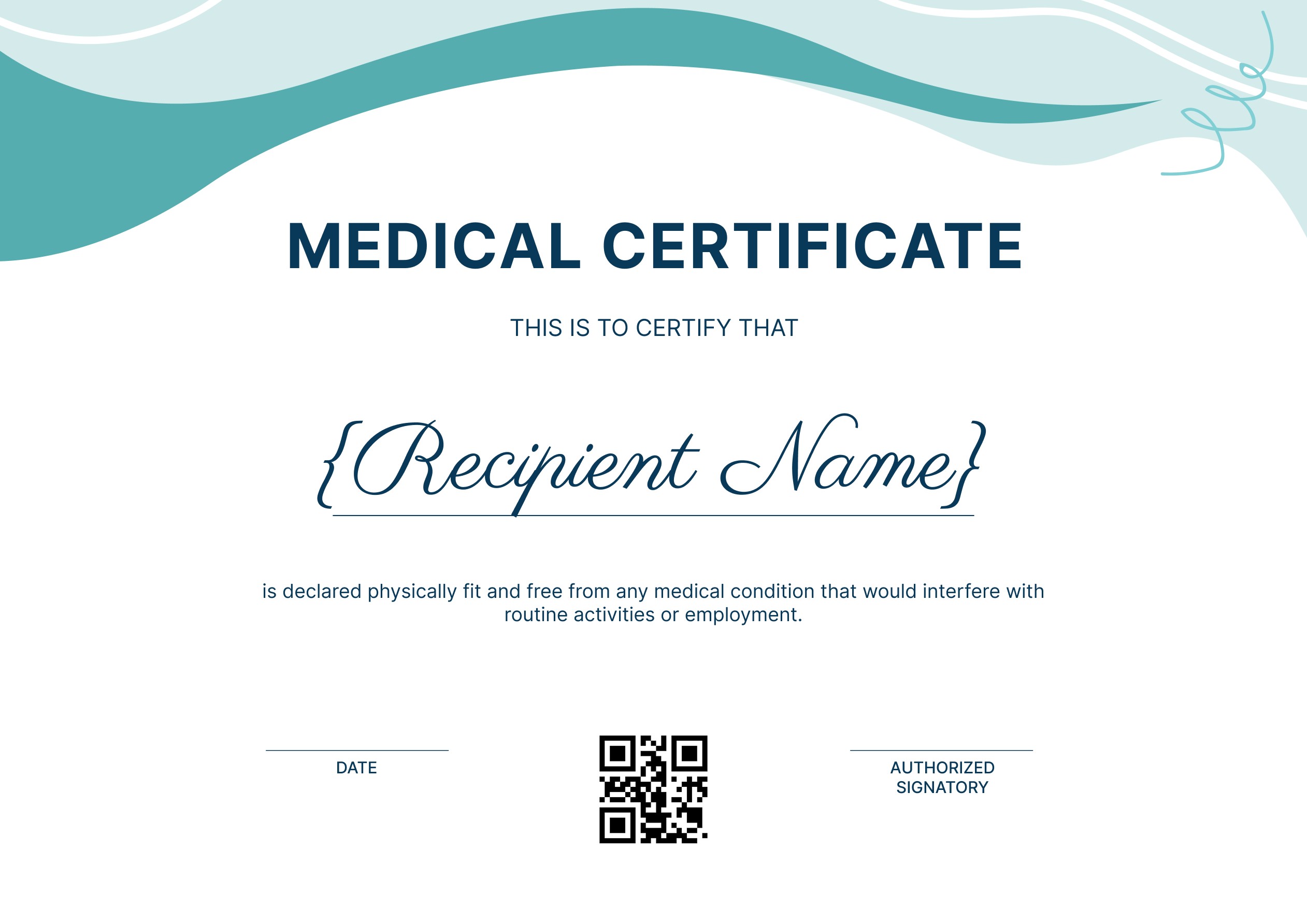 Wauld - Inspiring and Professional Medical Certificate Template