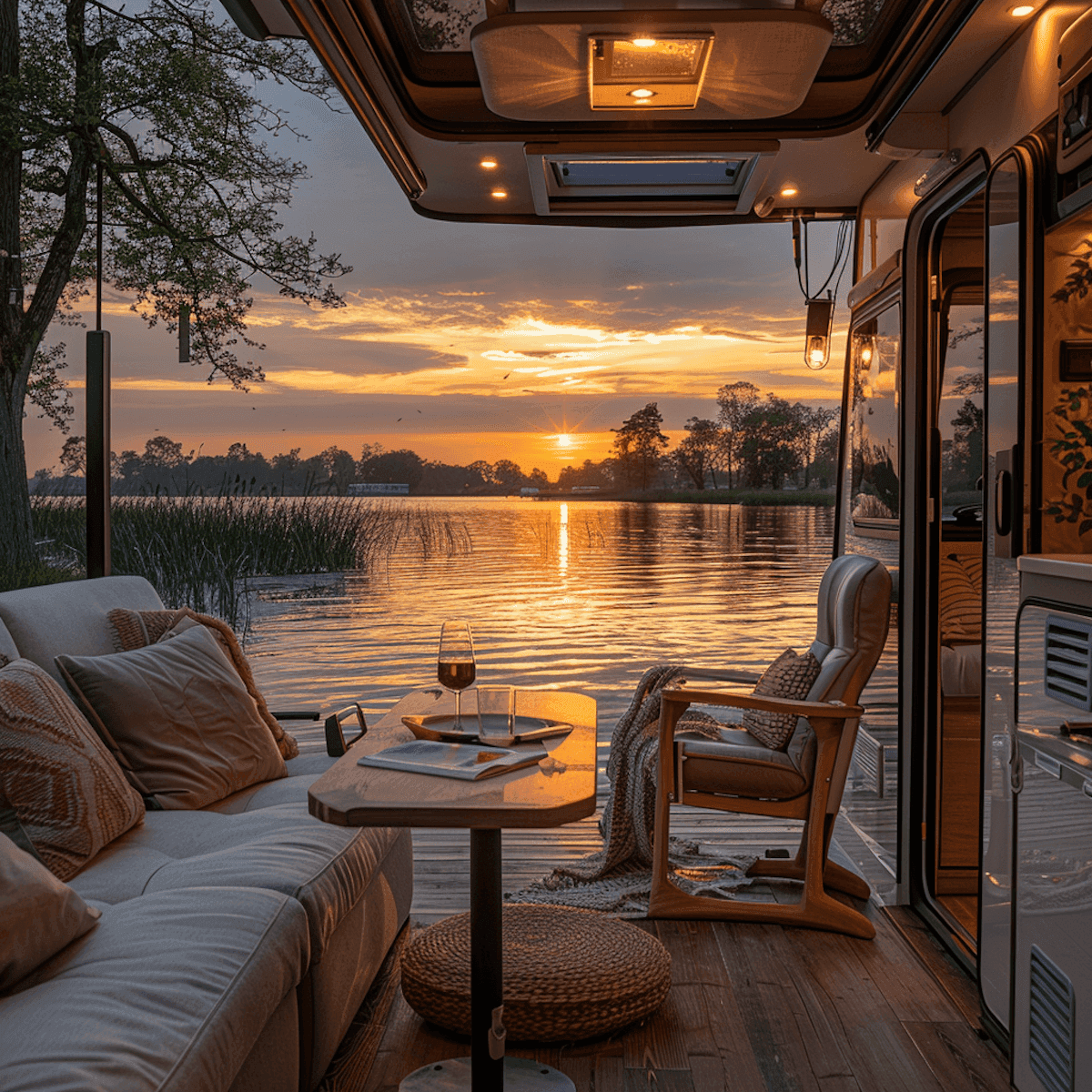 a house with a swimming pool at night