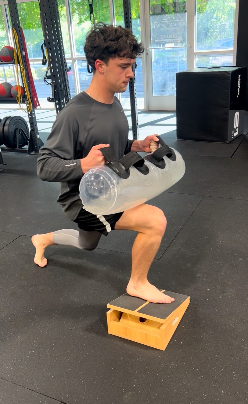Patient doing physical exercises designed to bring relief to their ACL injury