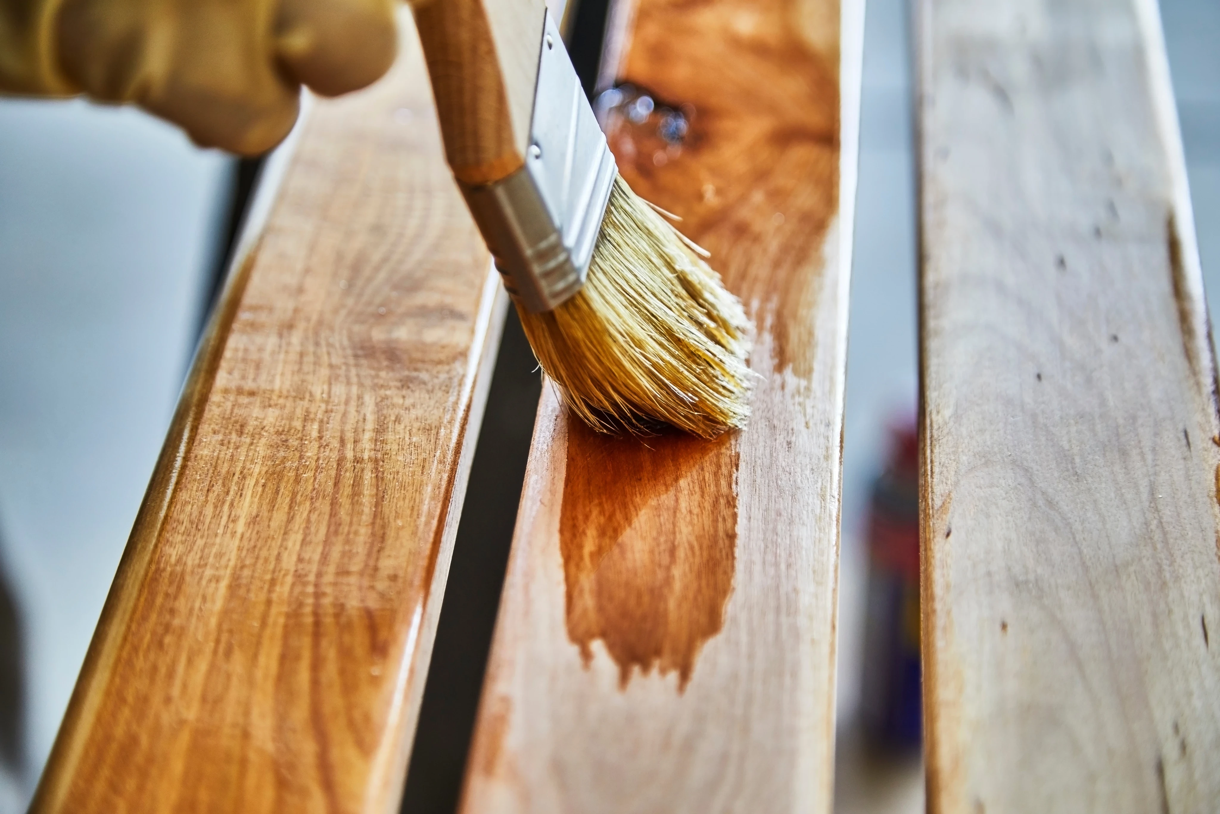 Application de teinture de bois