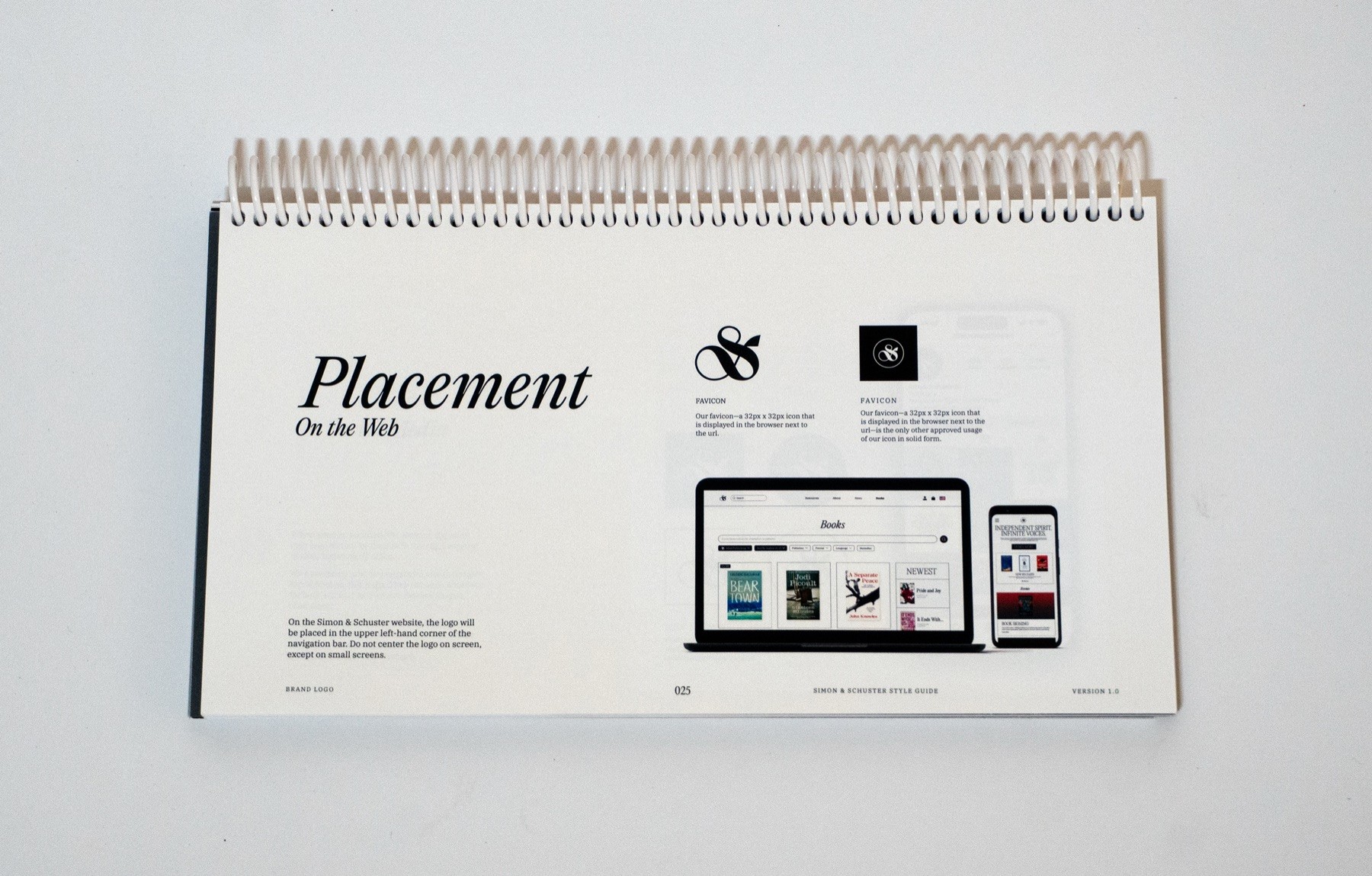 Simon & Schuster brand guidelines spread 24