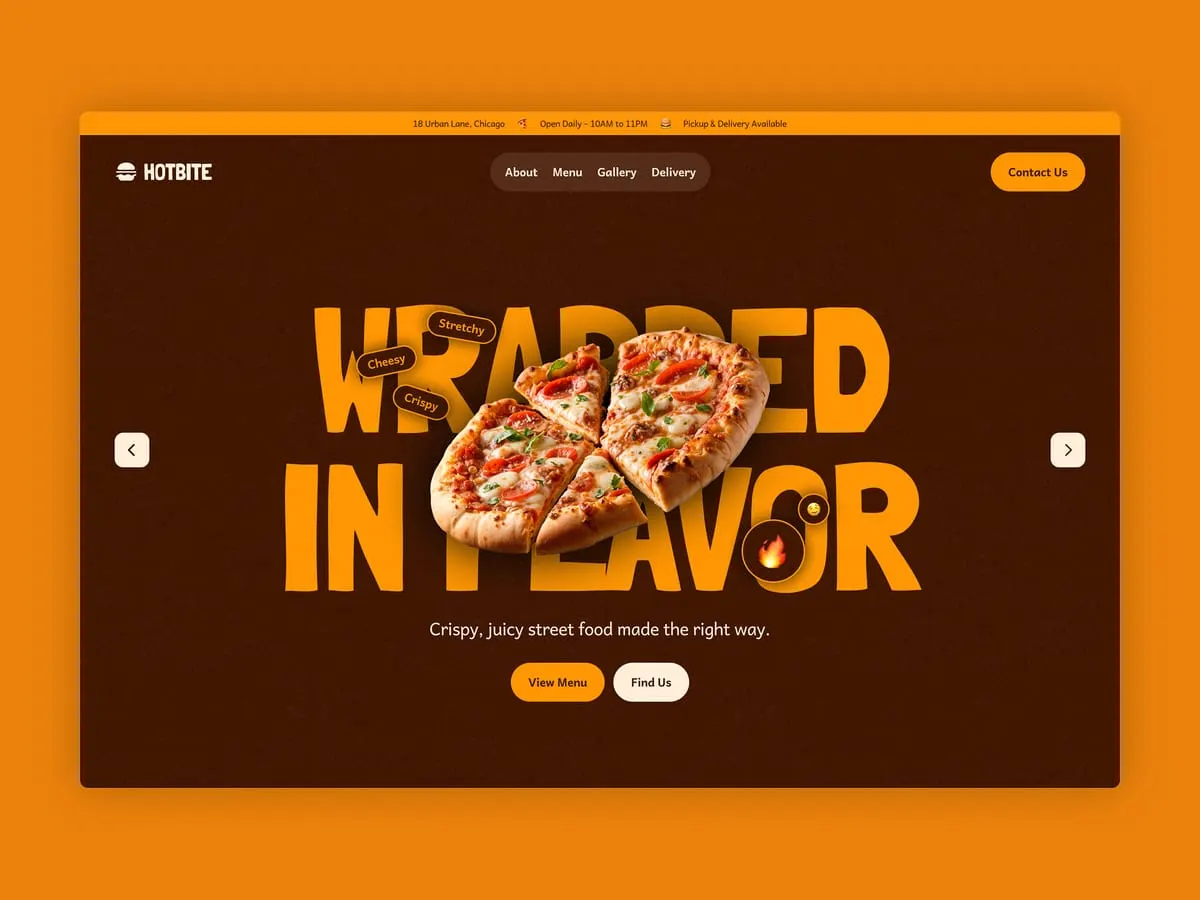 gallery image 1 of the hotbite framer website template