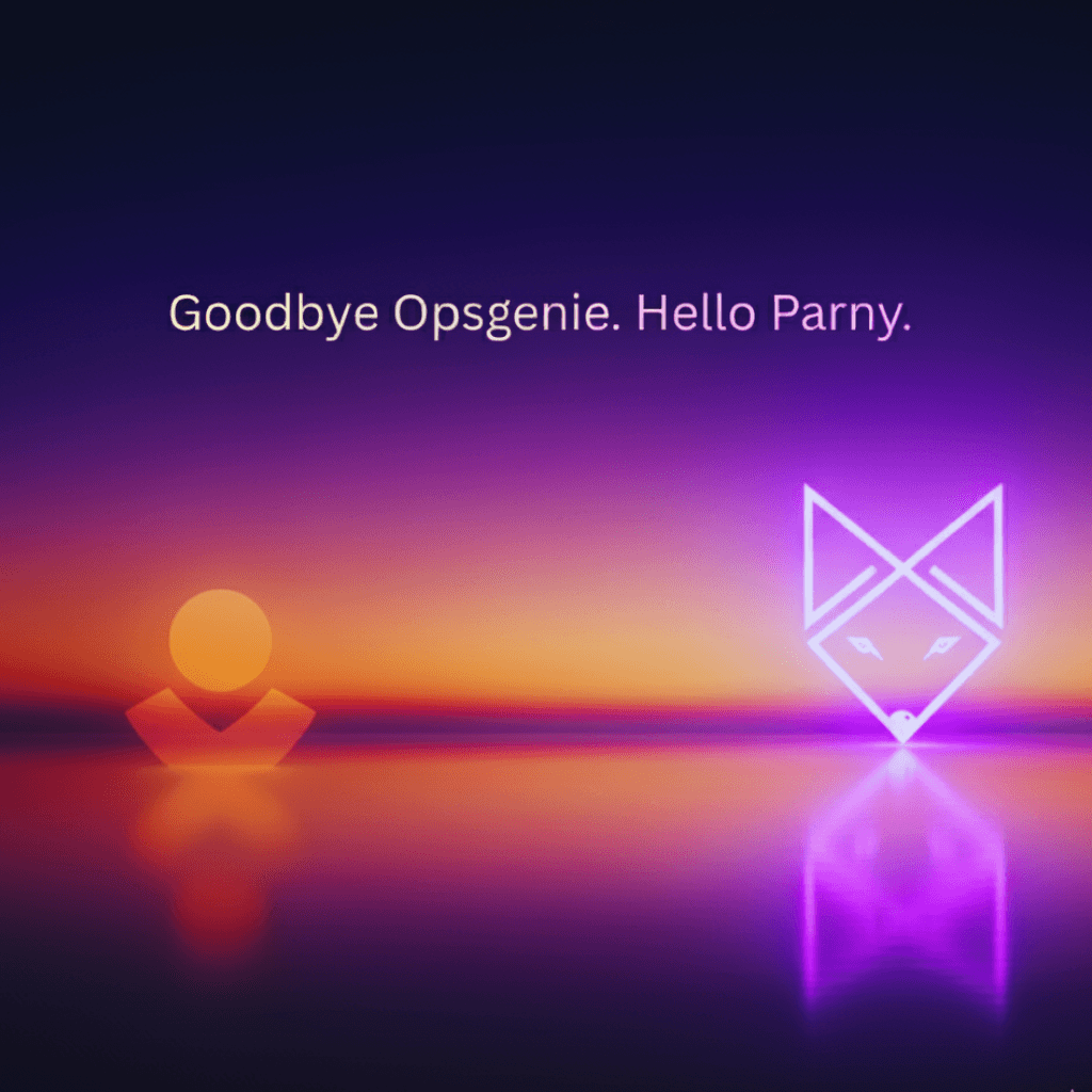 Switch from Opsgenie to Parny in minutes with zero workflow rebuilds. Parny is the fast, independent Opsgenie alternative.