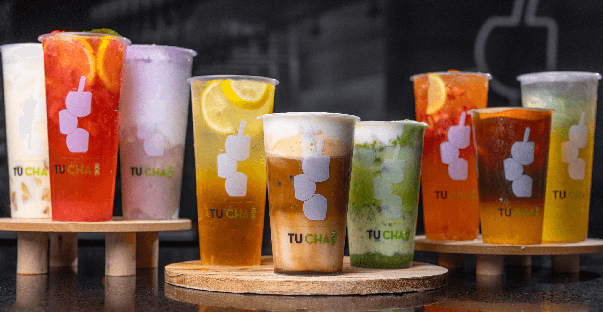 Different boba drinks