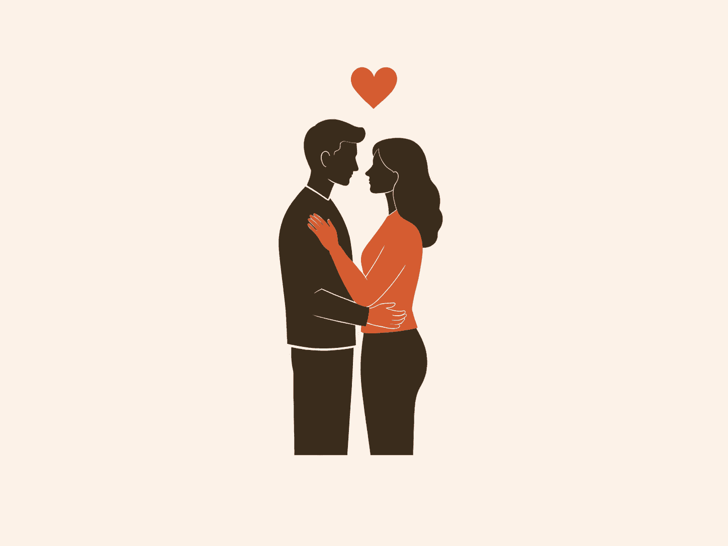 Uomo e donna condividono un momento di intimità