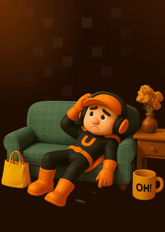Mascot in confusion and tired about User Personas