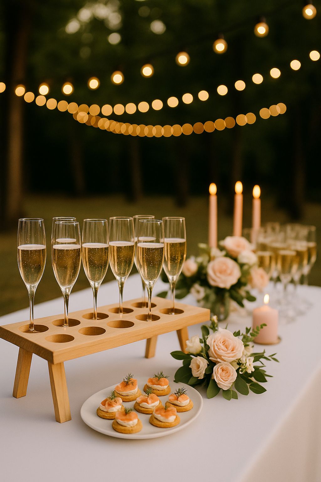 A couple in formal wedding attire embraces intimately in a vast.