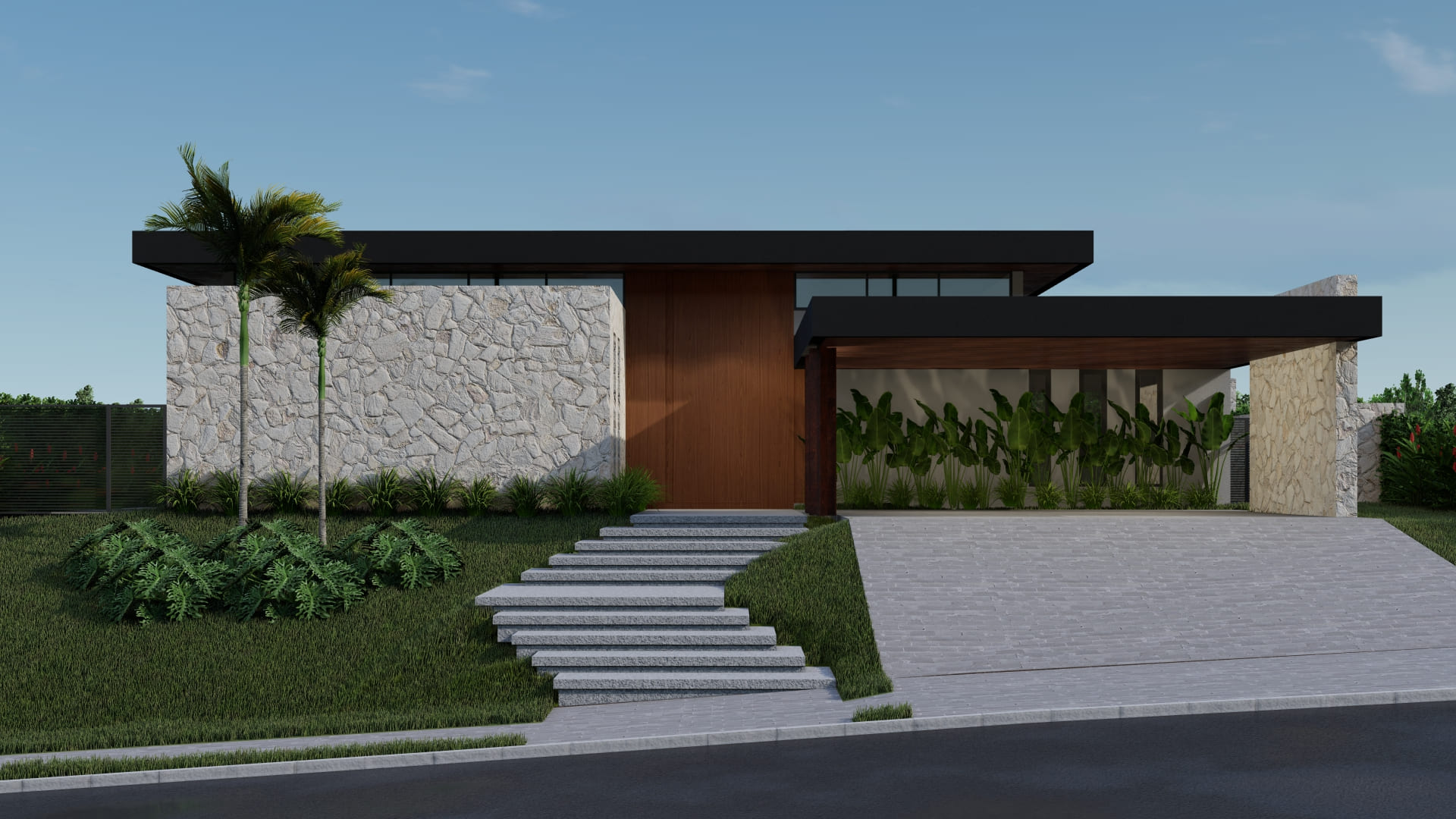 Projeto arquitetonico residencial casa de alto padrão sete lagoas minas gerais com piscina a area de lazer 