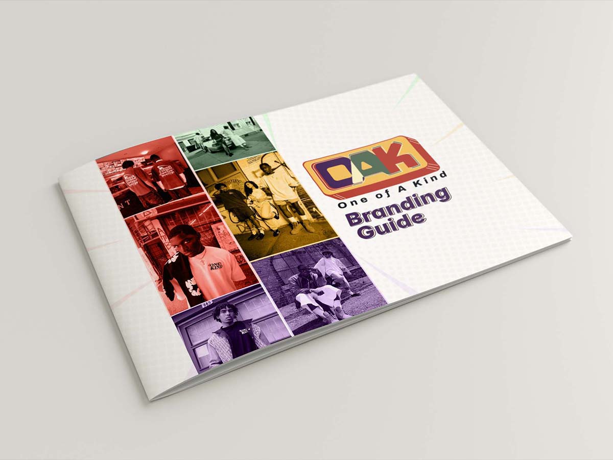 Cover mockup for One of A Kind's branding guide