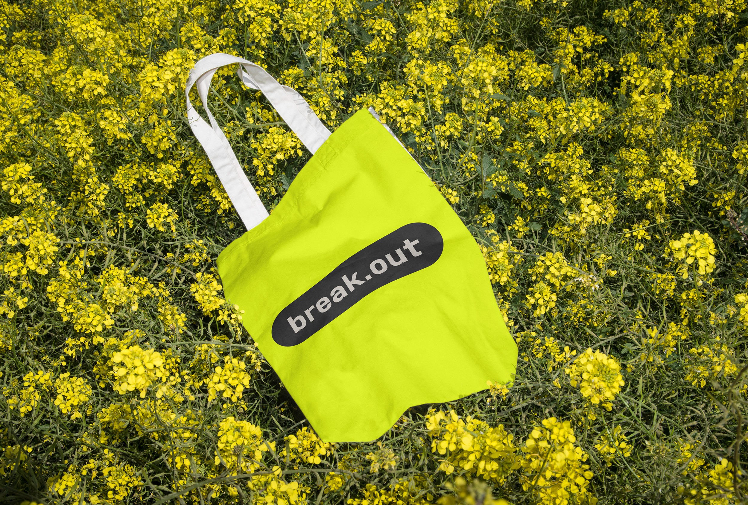 Fotografie eines physischen Raums, der mit Break Media Branding-Elementen gestaltet wurde, wie z.B. Wandgrafiken oder Beschilderungen.