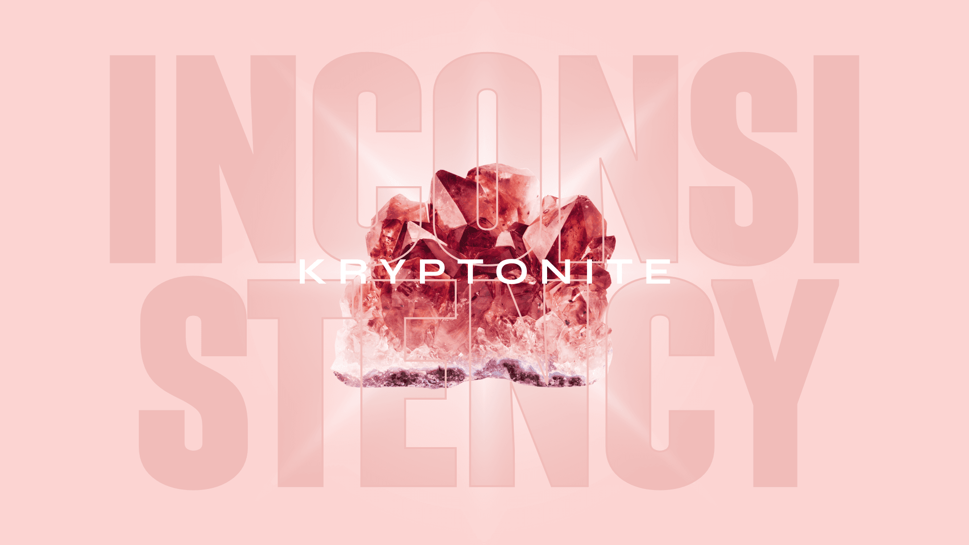 Pink Crystal Kryptonyte look alike referencing to inconsistency