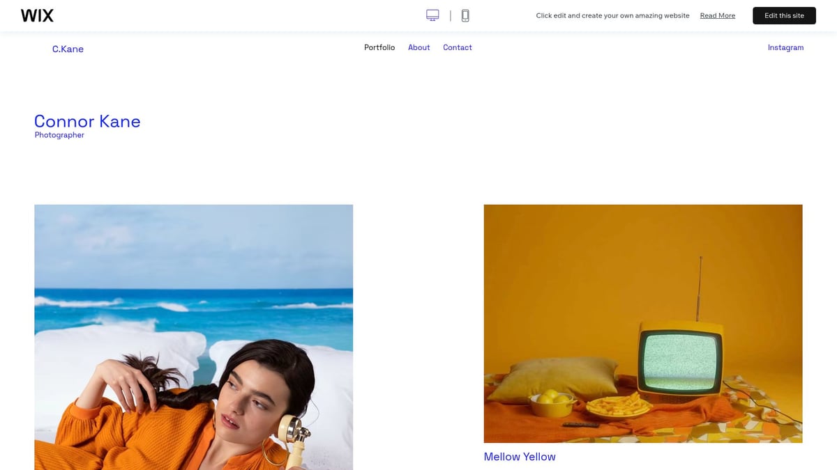 7 Best Web Portfolio Template Ideas for 2026 - Wix Photographer Portfolio Template