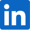 LinkedIn logo featuring a blue square with a white "in" symbol, representing the professional networking platform.