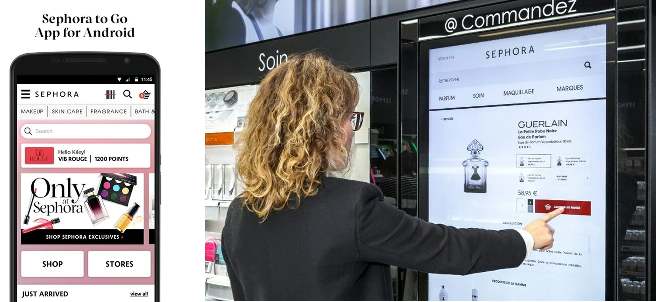 Exemple de la stratégie store-to-web de Sephora