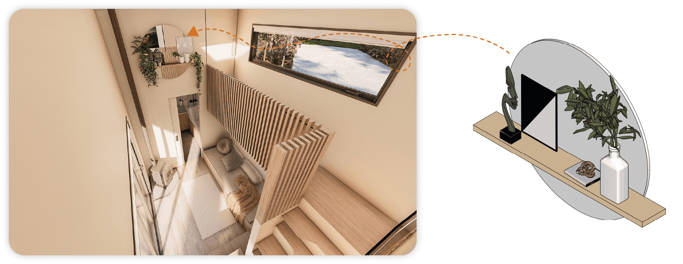 Display Shelving - Petite Maison Tiny House