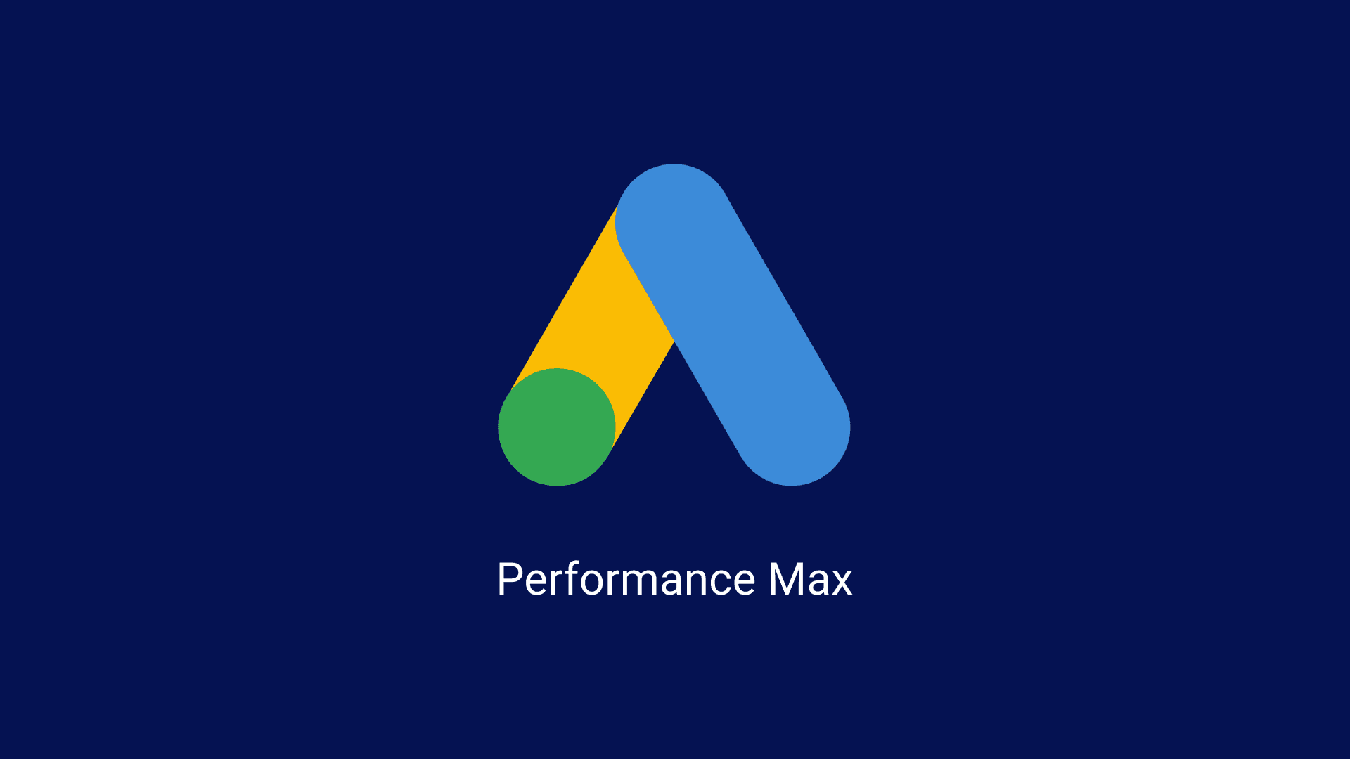 Image with Google Ad logo with the words Performance Max underneath