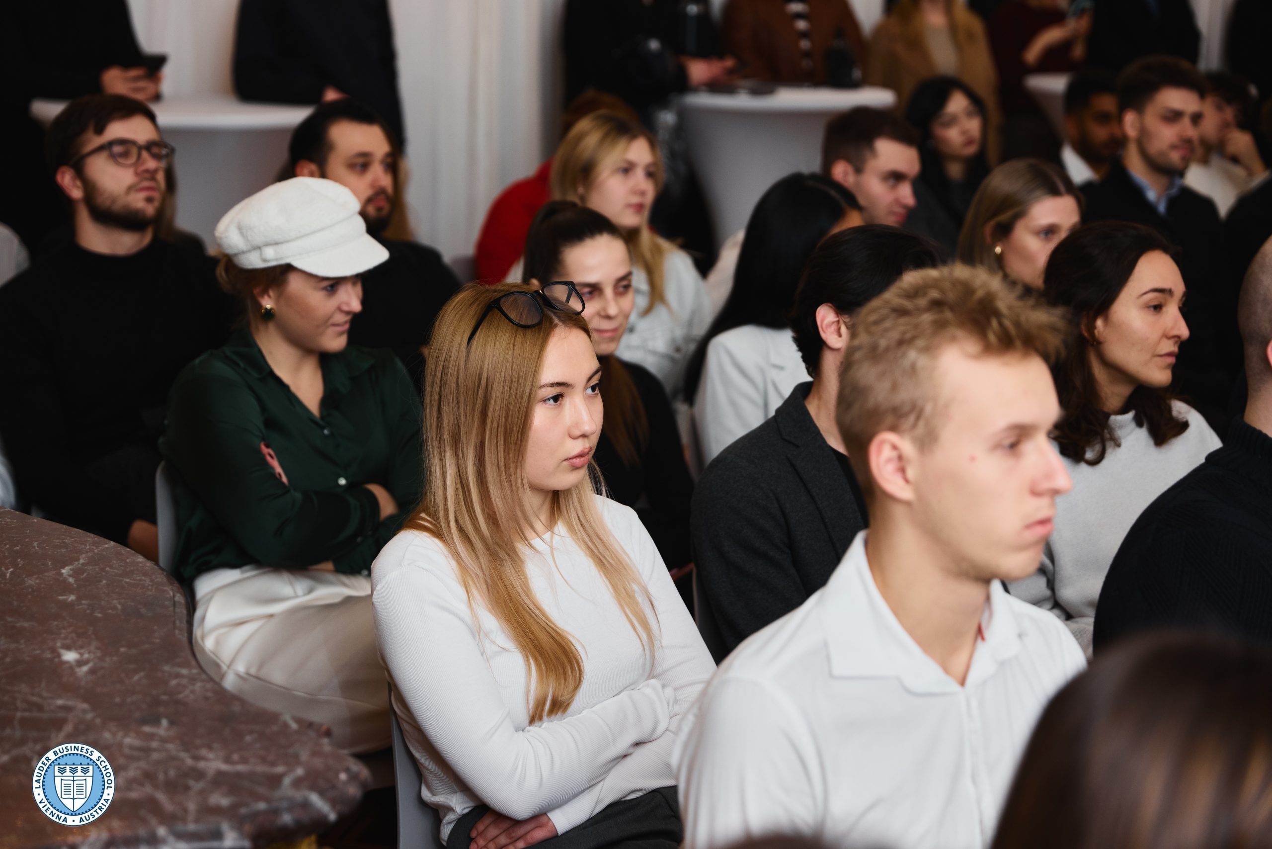 Students listening to  Dr. Omri Bergman, Head of Strategy & Operations for Central and Eastern Europe at Google, and Guest lecturer at LBS
