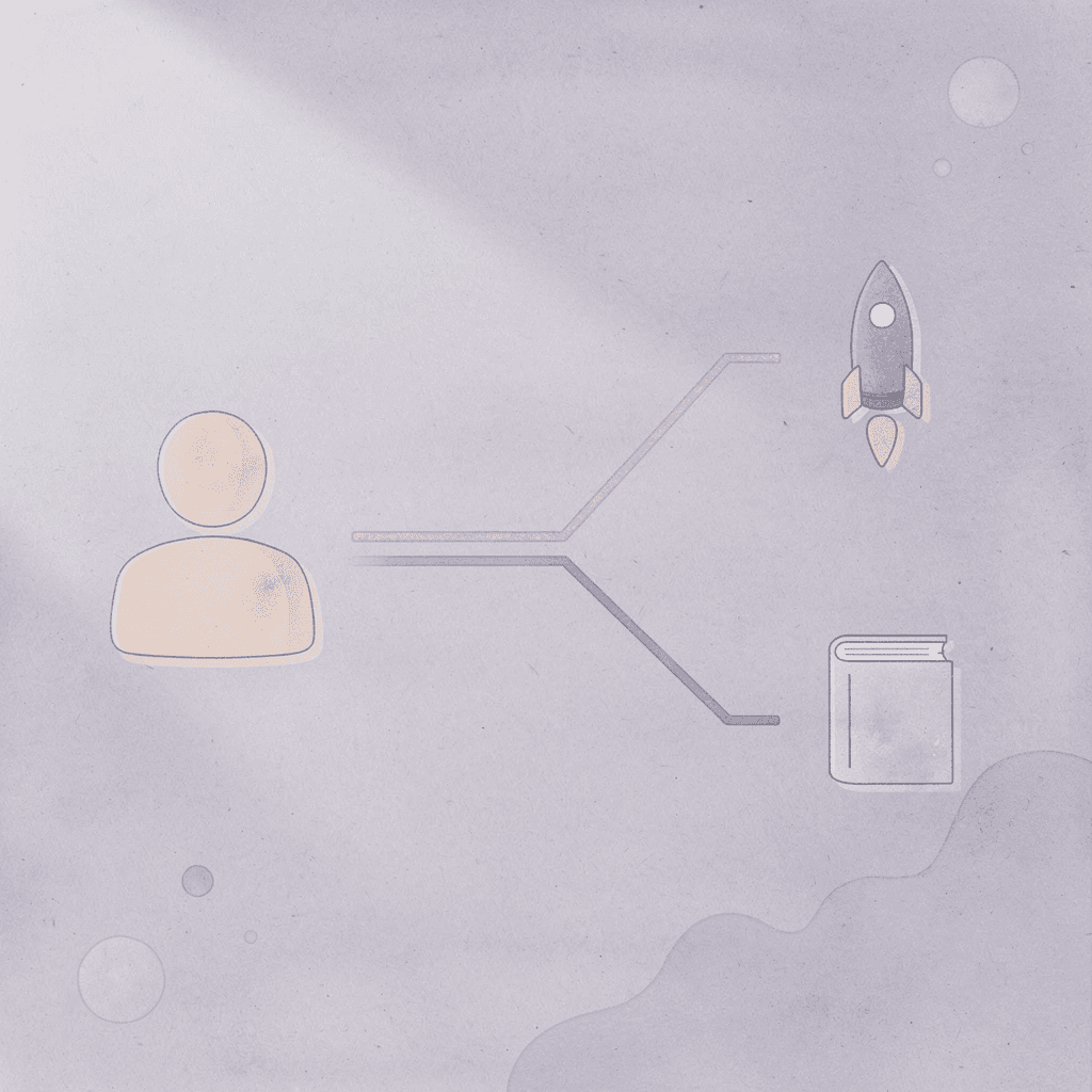 Corporation icon splitting into two paths representing state and federal requirements - How to Dissolve a Corporation in Illinois