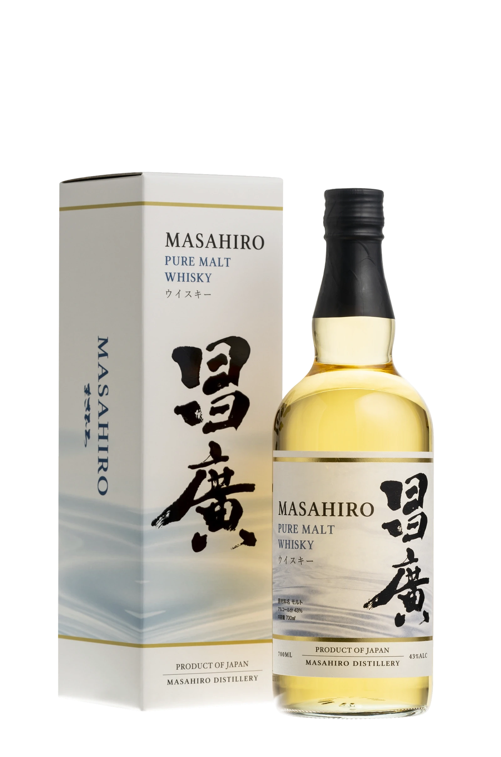 Masahiro Pure Malt Whisky with packaging