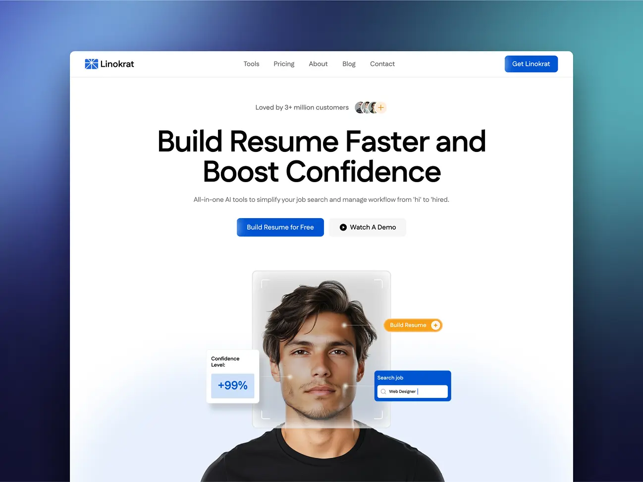Linokrat homepage preview