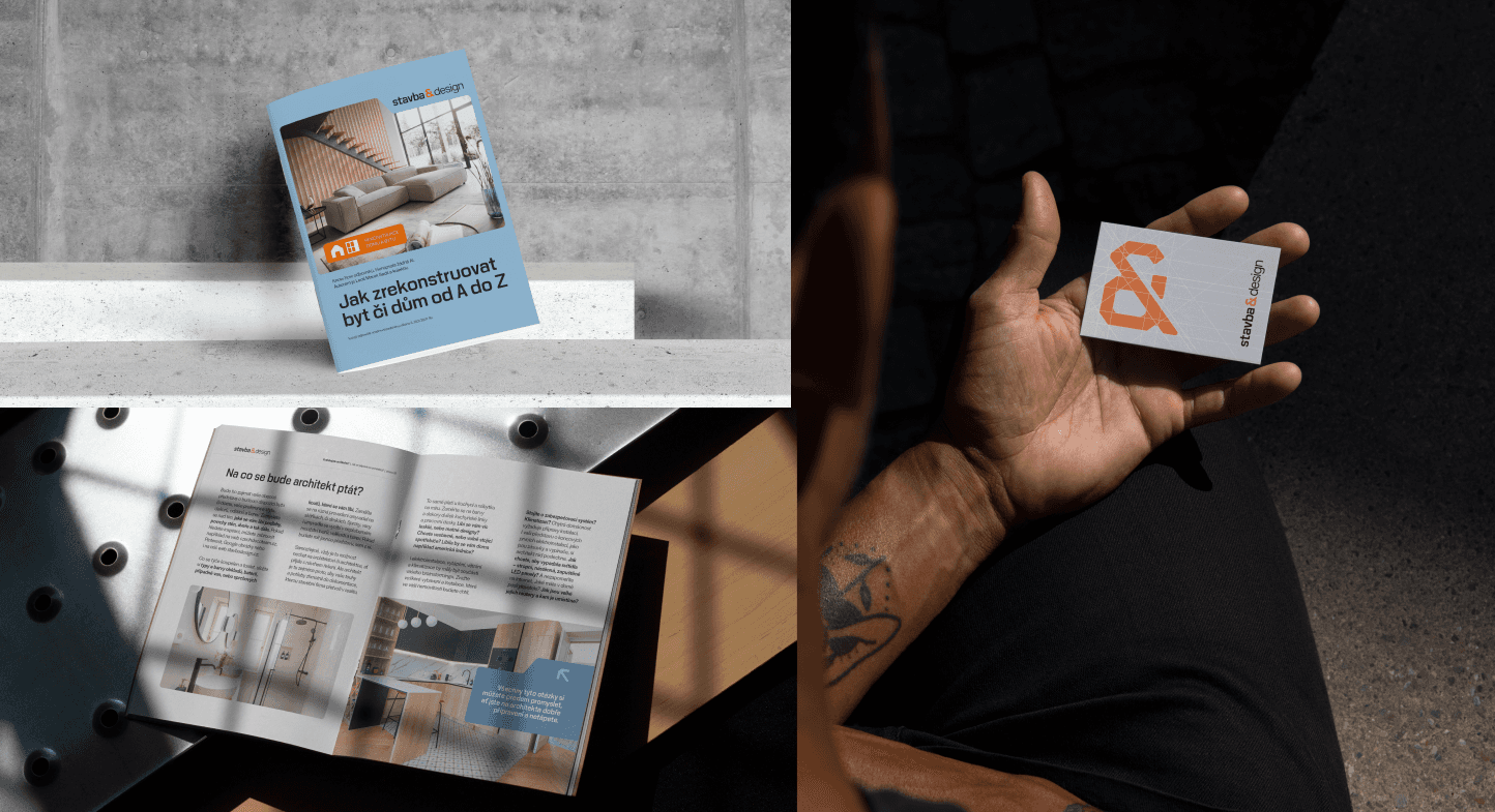Stavba&Design construction company rebrand across site, vehicles and digital touchpoints