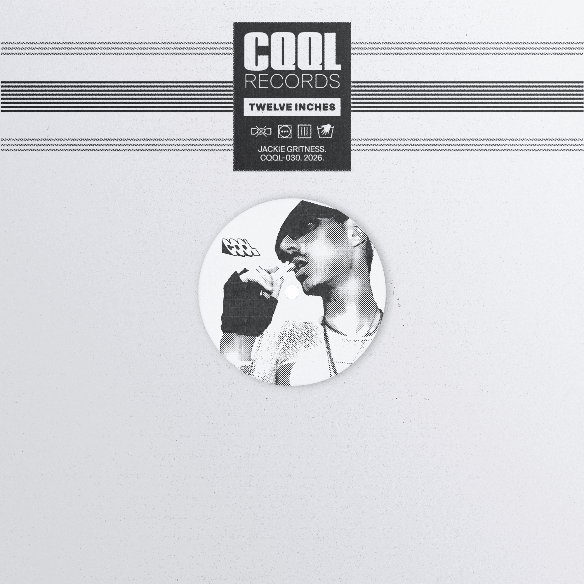 Album cover with a portrait of a person and 'CQQL Records' branding on a light gray background.