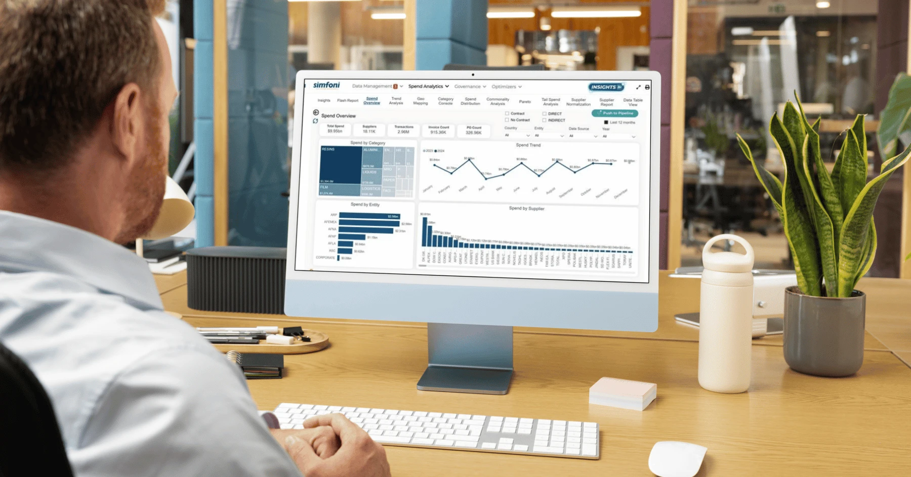man working on data - Effective Methods for Categorizing Spend Data