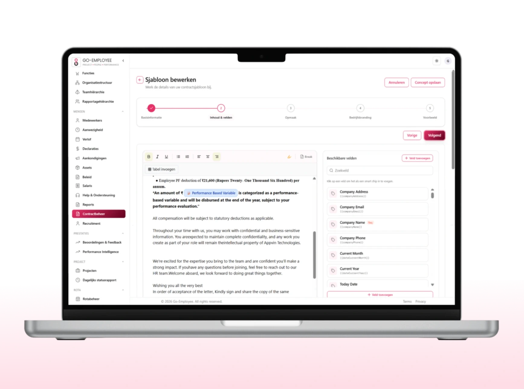 Go Employee Build professional documents  without touching a single line of code.