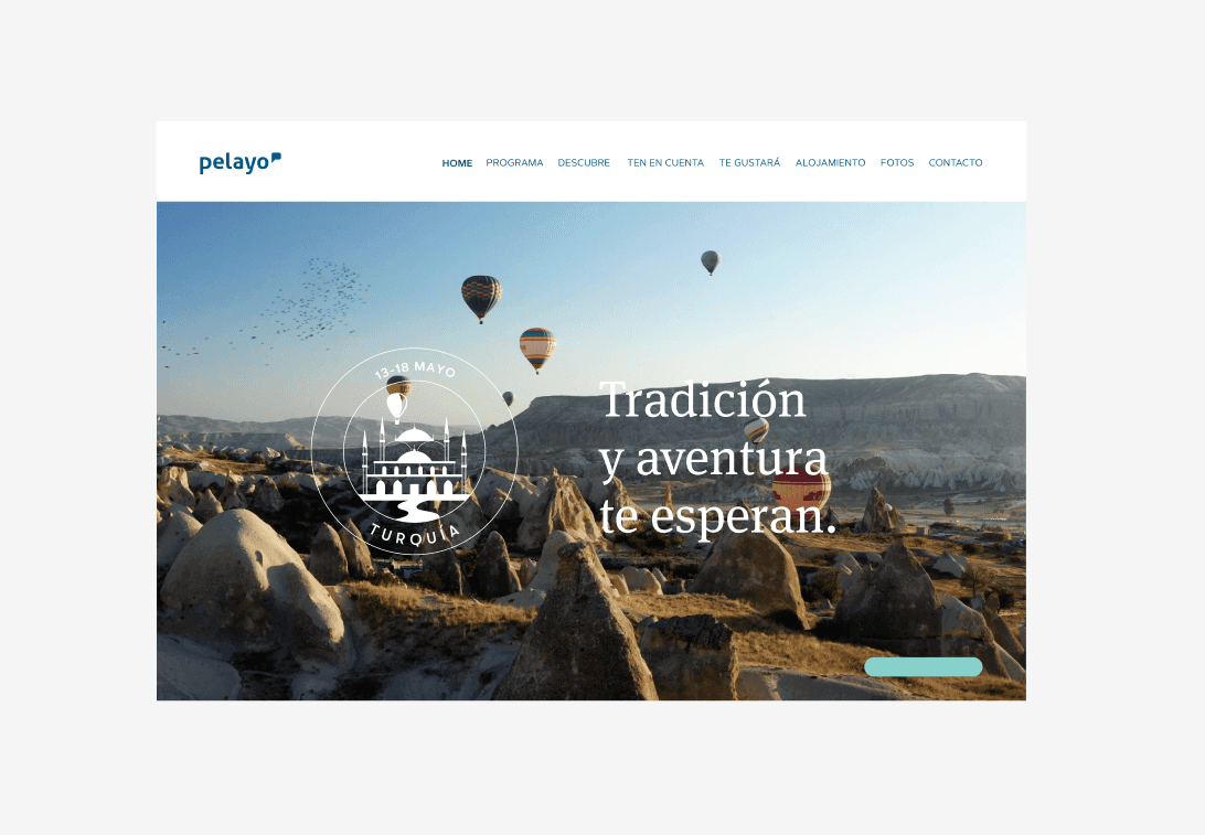 Diseño de sitio web para itinerarios de viajes corporativos