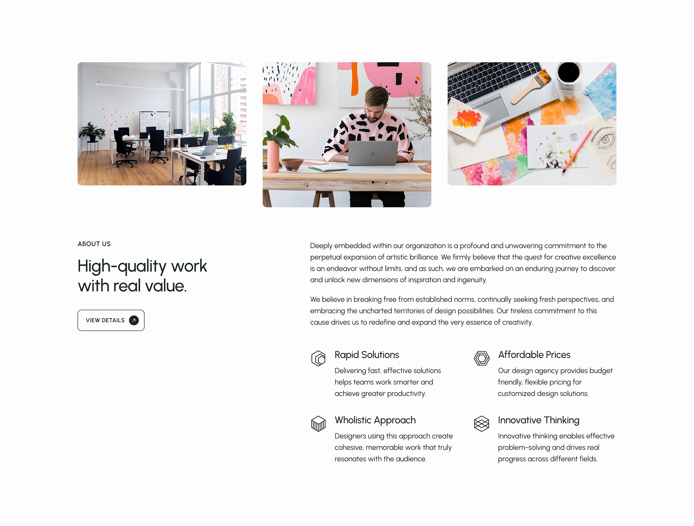 We're a creative agency