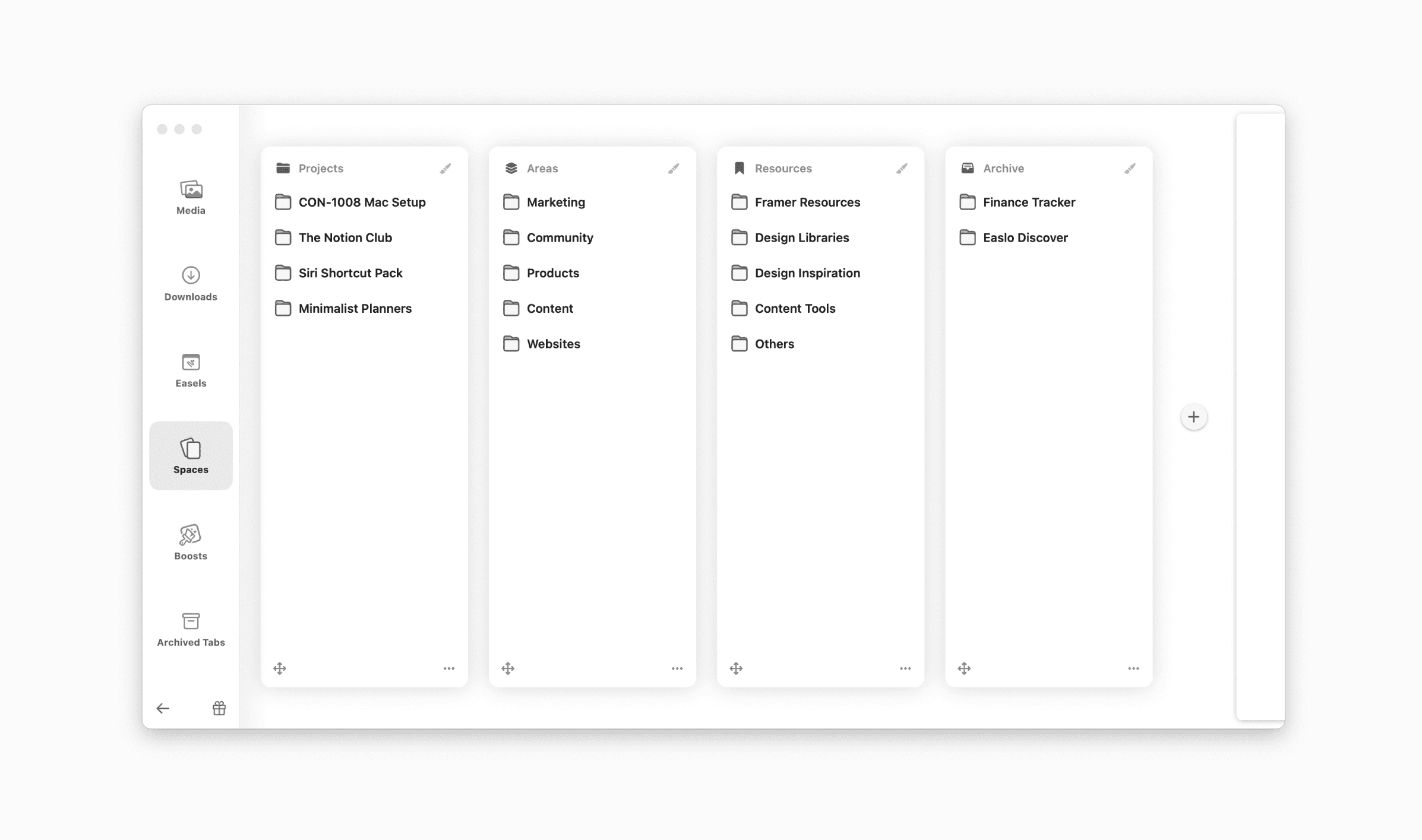 PARA Method in Arc