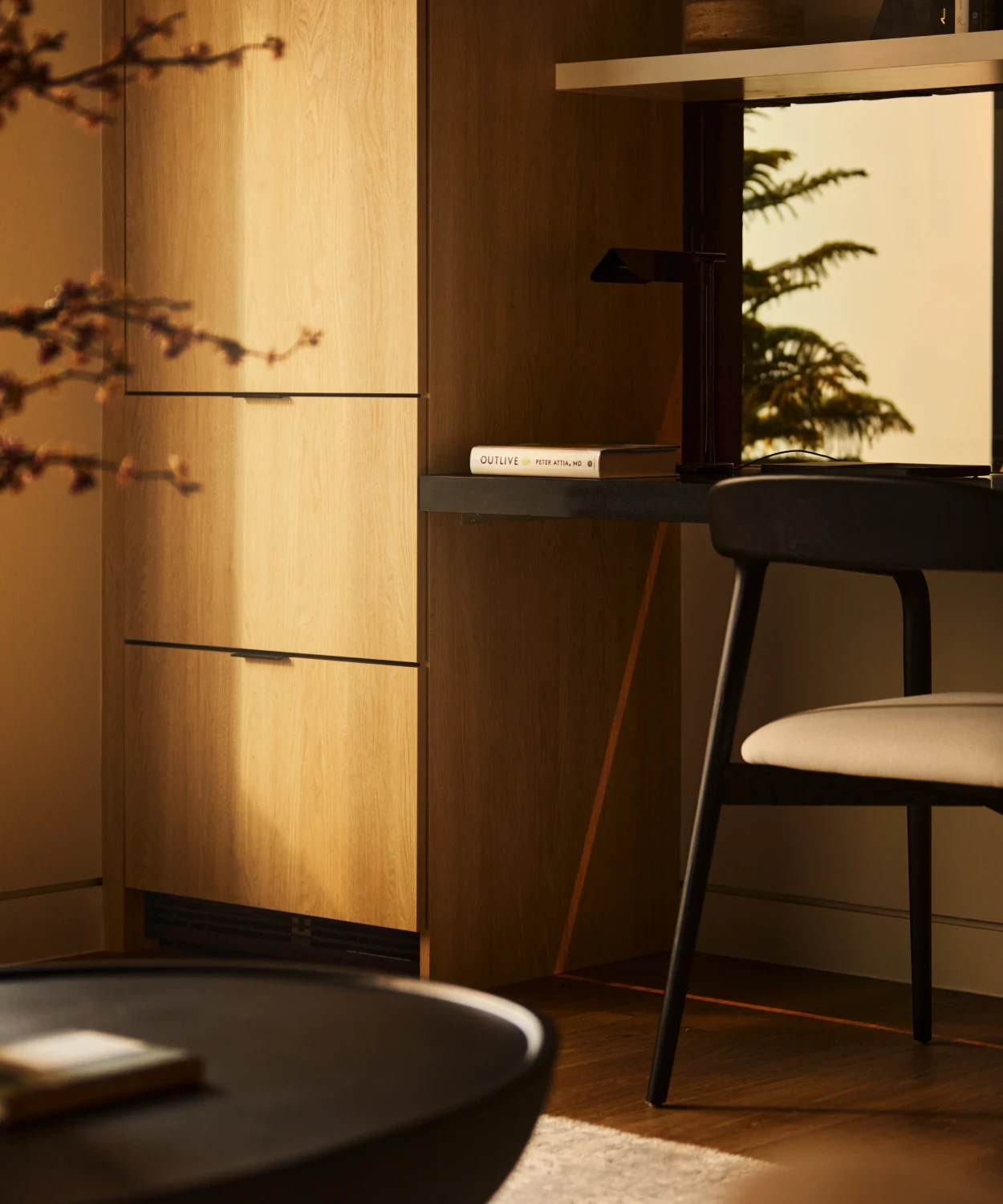 Private lounge at Biograph longevity health center in NYC providing a comfortable setting for consultations and early disease detection reviews.