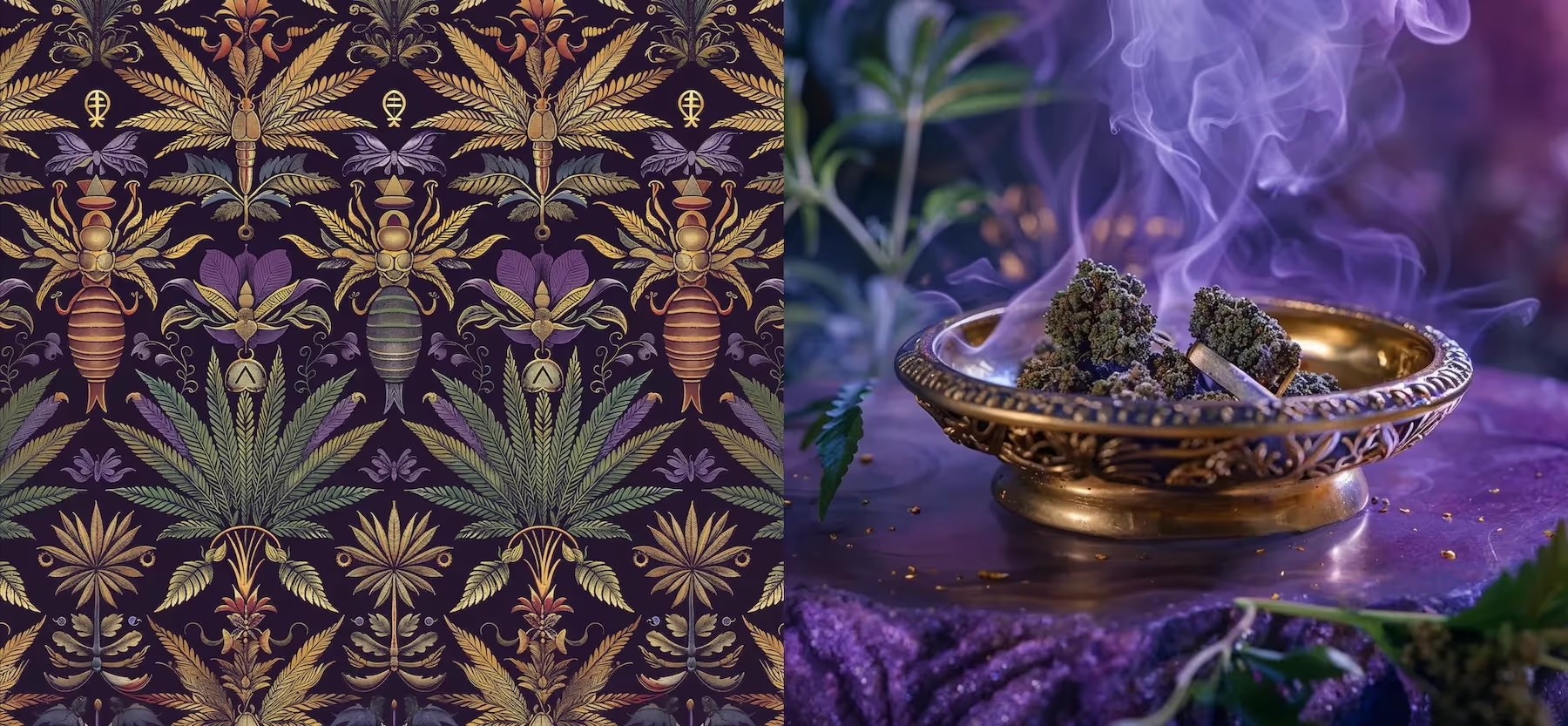 Gilded Leaf Cannabis Co. Lifestyle image and pattern