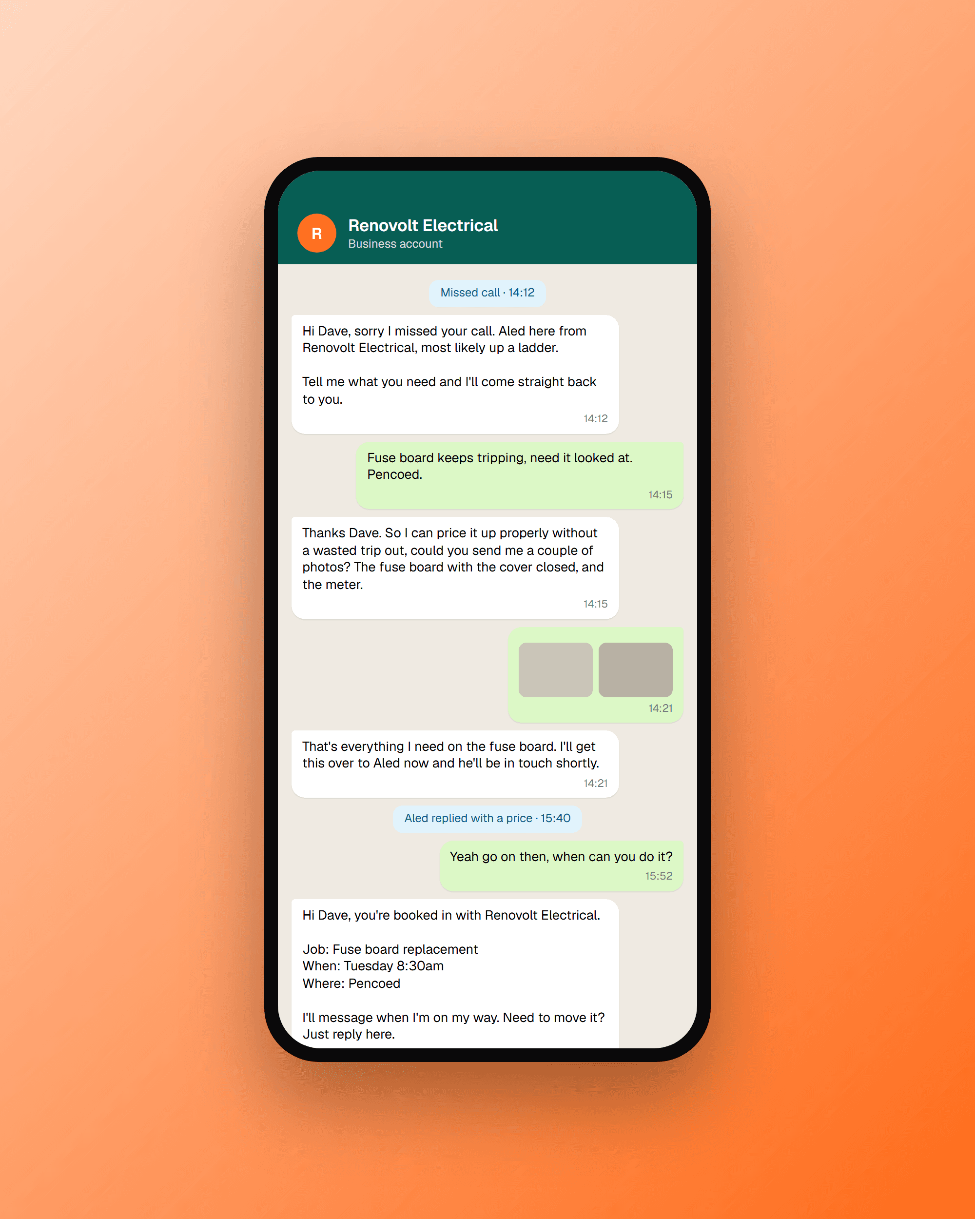Renovolt Electrical website, built by BetterWays