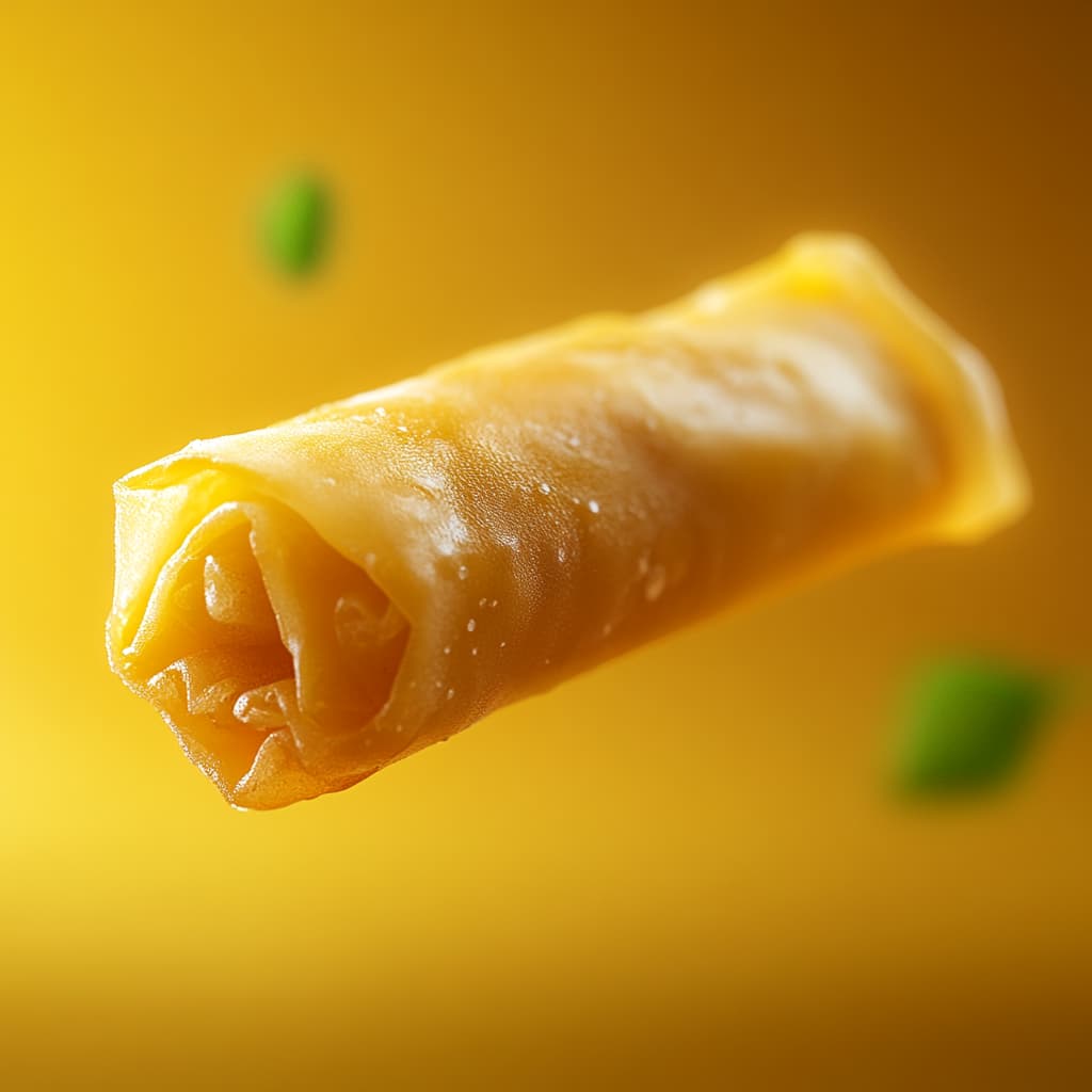 A freshly made spring roll