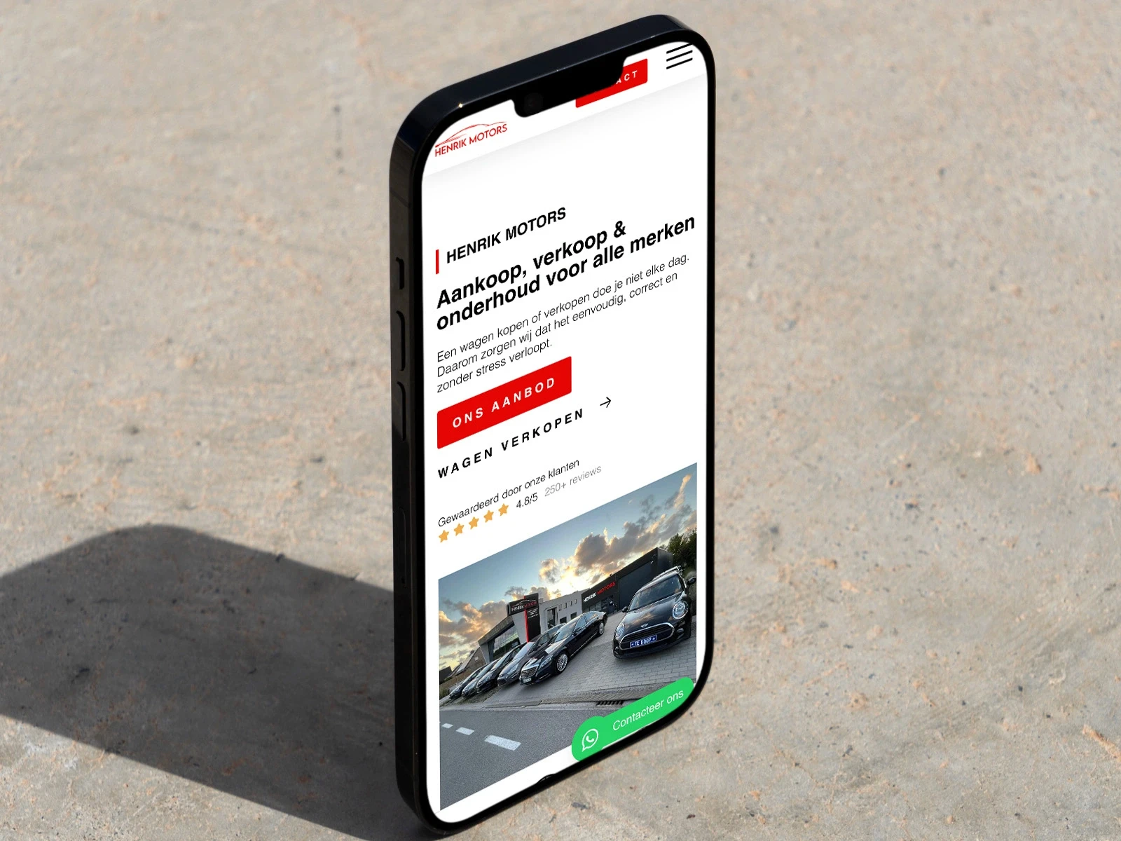Heph Studios portfolio item henrik motors. Website laten maken oostende - item 6