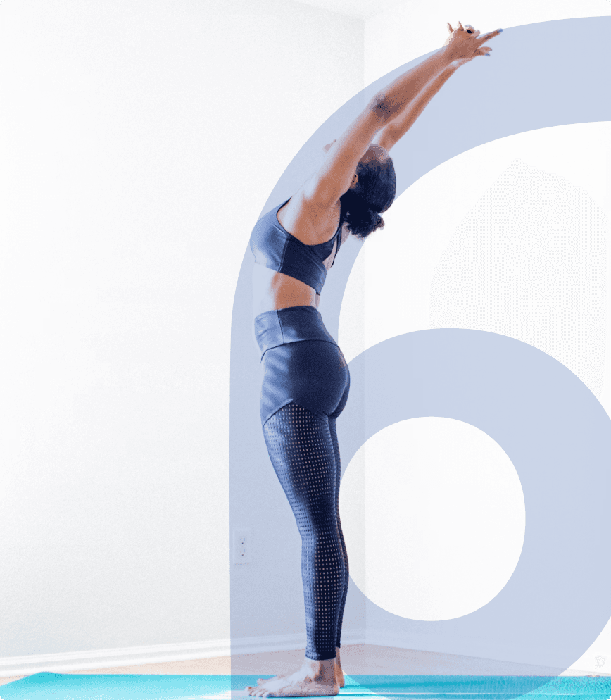bynd b from logo overlapping woman doing backbend stretch