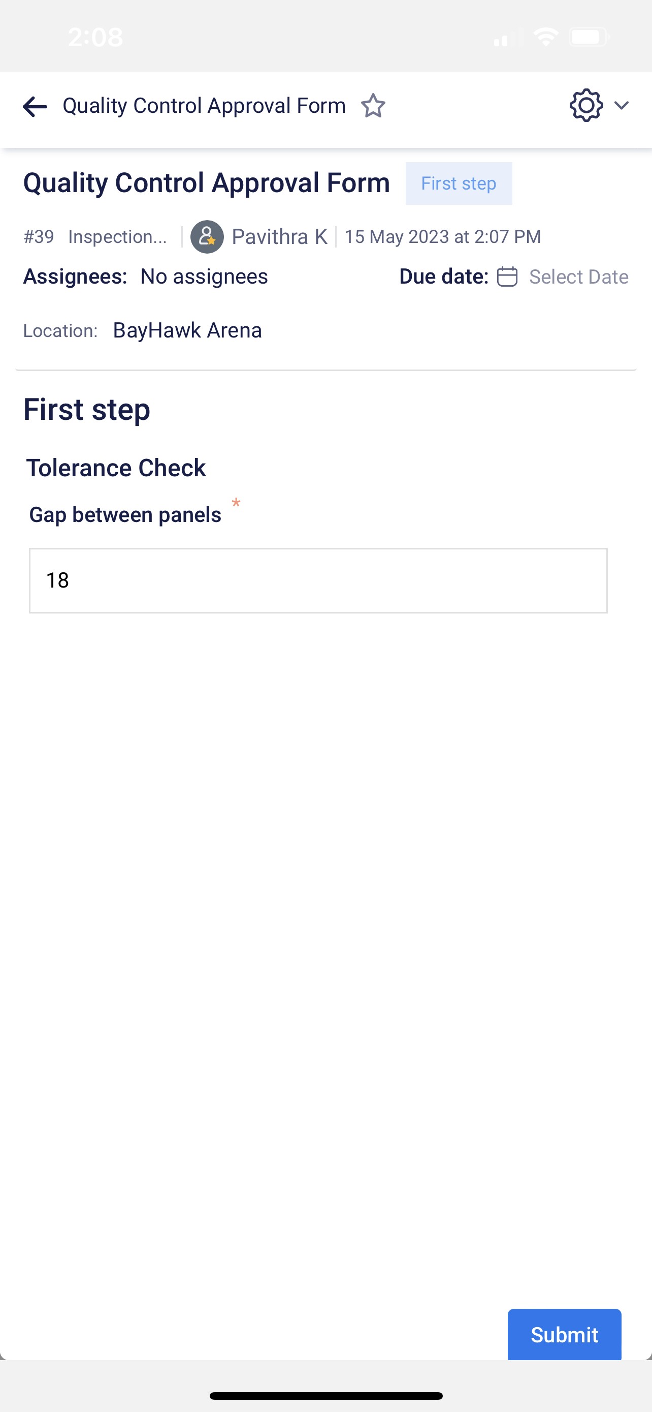 TaskMapper mobile app view of digital forms that can be customized, made into templates, added to tasks or workflows, and used to capture structured data at the site.